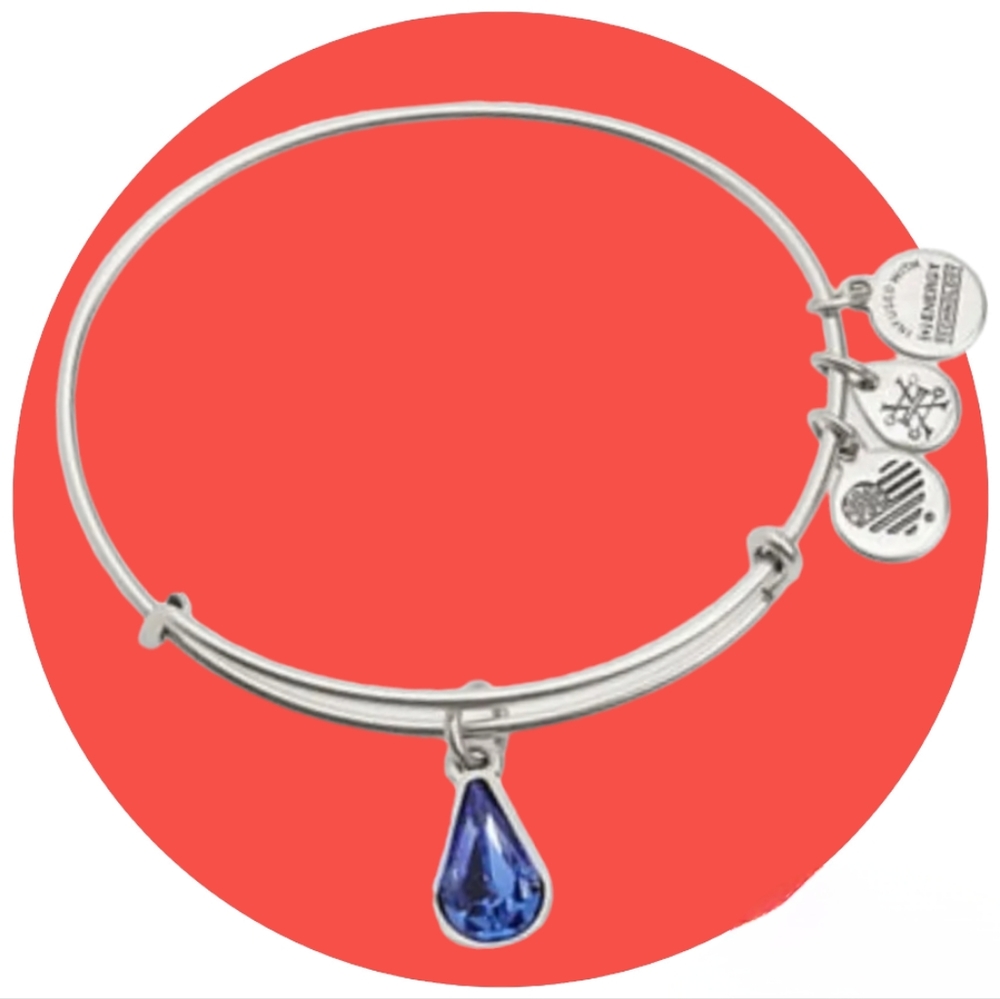 Alex and Ani Sapphire Crystal Bangle Bracelet